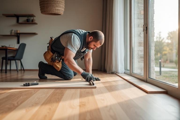 Bodenleger bei der Arbeit – ein Gewerk mit vielen unterschiedlichen Kundensituationen